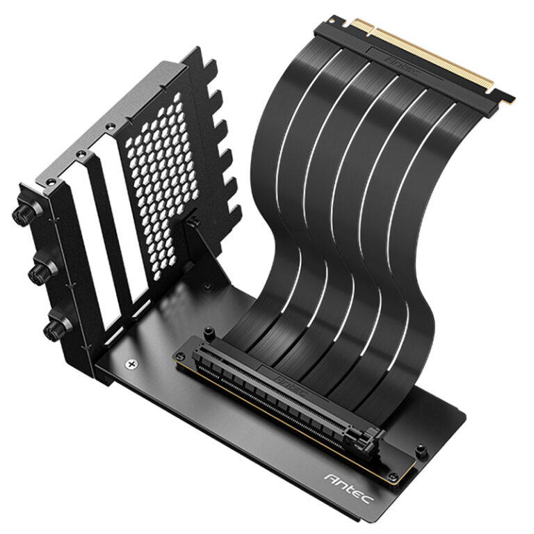 GPU-Accessories-Antec-200mm-Adjustable-Vertical-Bracket-High-Performance-PCIe-Riser-Cable-AT-RCVB-BK200-PCIE4-RTX40-3-1