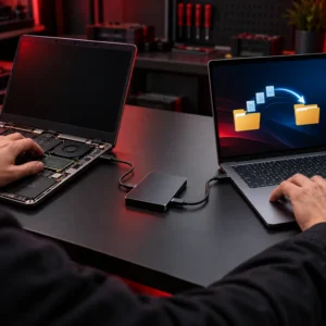 העתקת קבצים ממחשב תקול לתקין
