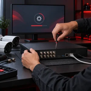 איפוס מכשיר הקלטה NVR או DVR בבית הלקוח