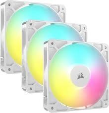 סט 3 מאווררים למארז RS120 ARGB מבית CORSAIR לבן