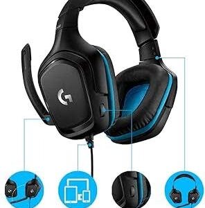 אוזניות גיימינג חוטיות G432 מבית LOGITECH שחור