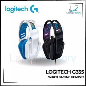אוזניות גיימינג חוטיות G335 מבית LOGITECH לבן כחול