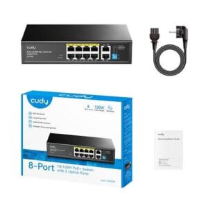 FS1010 P10/100M PoE+ Switch with 2 Uplink Ports
