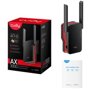 CUDY RE3000-IL מגדיל טווח אלחוטי דואל בנד AX3000, WiFi 6, Mesh, Extender/AP
