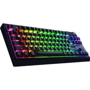 מקלדת גיימינג מכנית אלחוטית דגם BlackWidow V4 Tenkeyless HyperSpeed מבית Razer