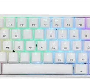 מקלדת גיימינג אופטו־מכנית לבנה SKYLOONG GK61 RGB Glacier Yellow