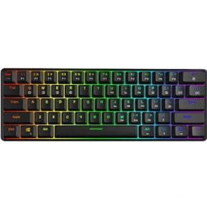 מקלדת גיימינג אופטו־מכנית שחורה SKYLOONG GK61 RGB Glacier Yellow