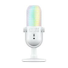 מיקרופון USB דגם Seiren V3 Chroma 32-Bit DSP בצבע לבן מבית Razer